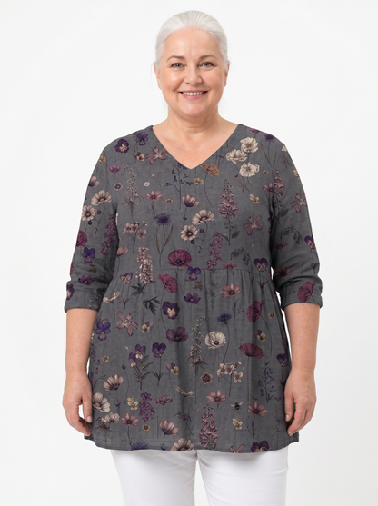 Adela | Blouse à manches longues et col en V