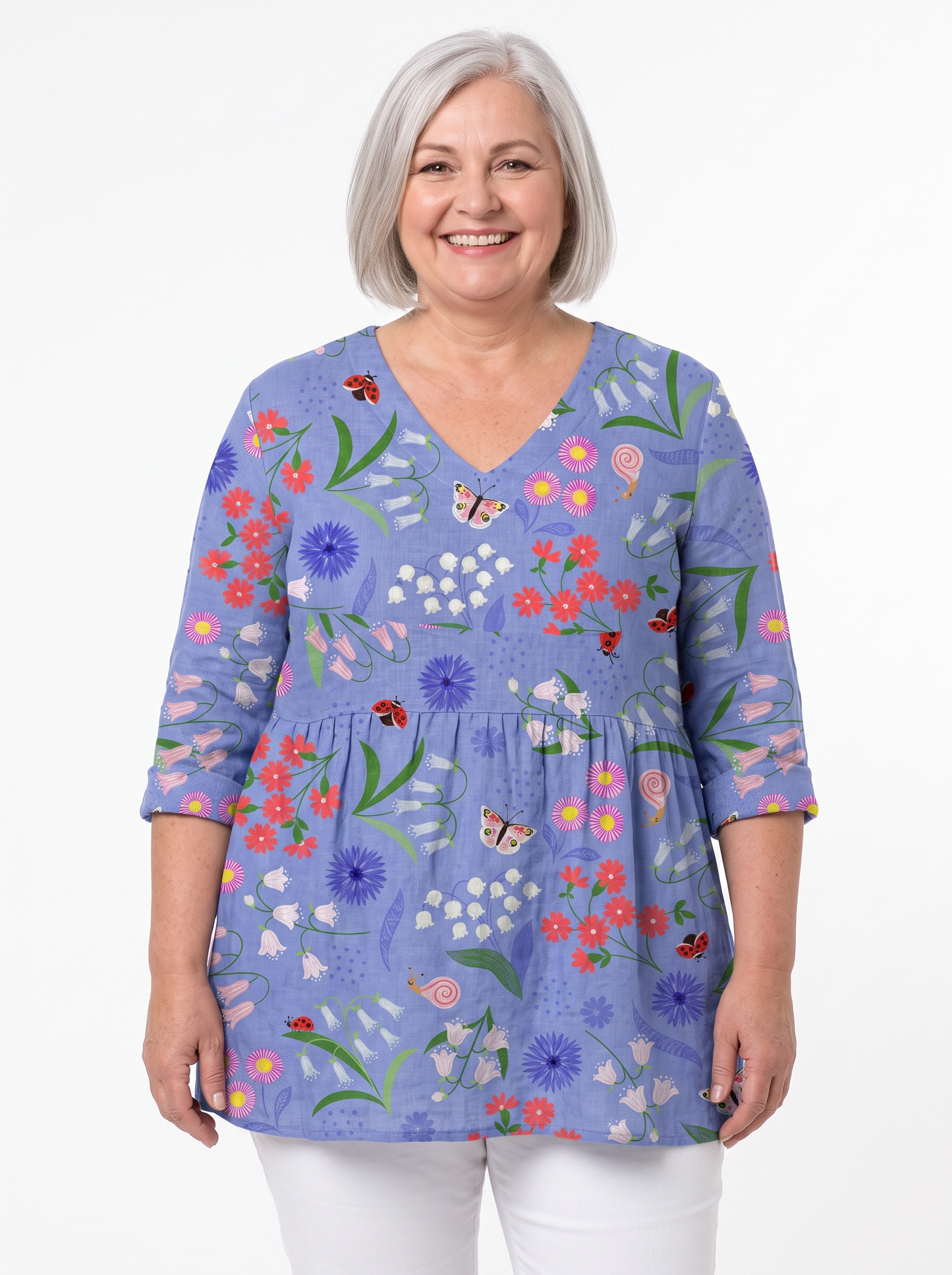 Alena | Blouse longue à col en V