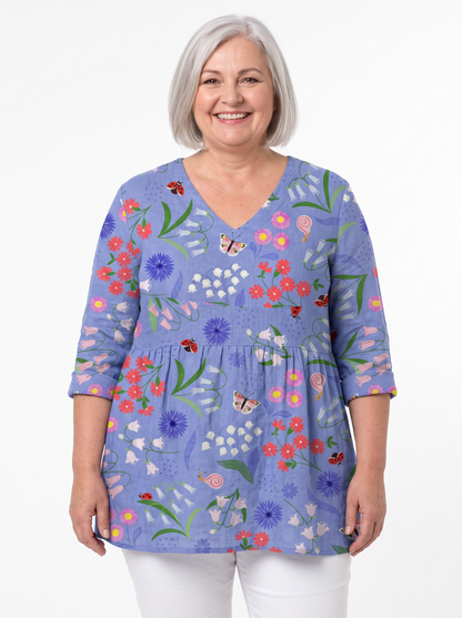 Alena | Blouse longue à col en V