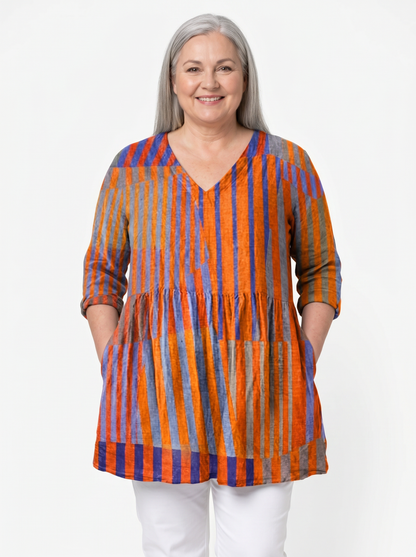 Nina | Blouse longue à col en V