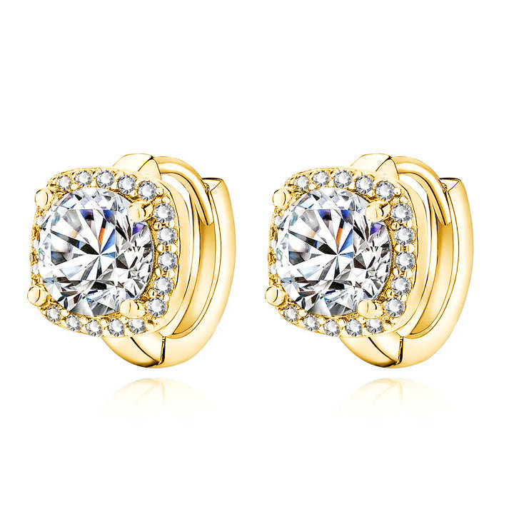 Nadine Boucles d'oreilles carrées | Or