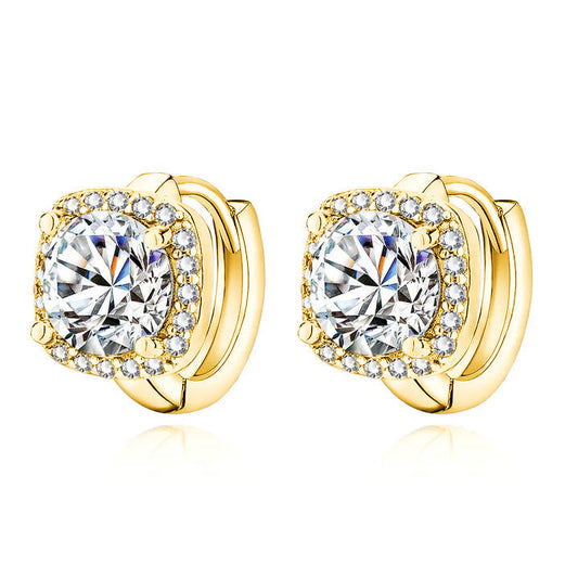Nadine Boucles d'oreilles carrées | Or