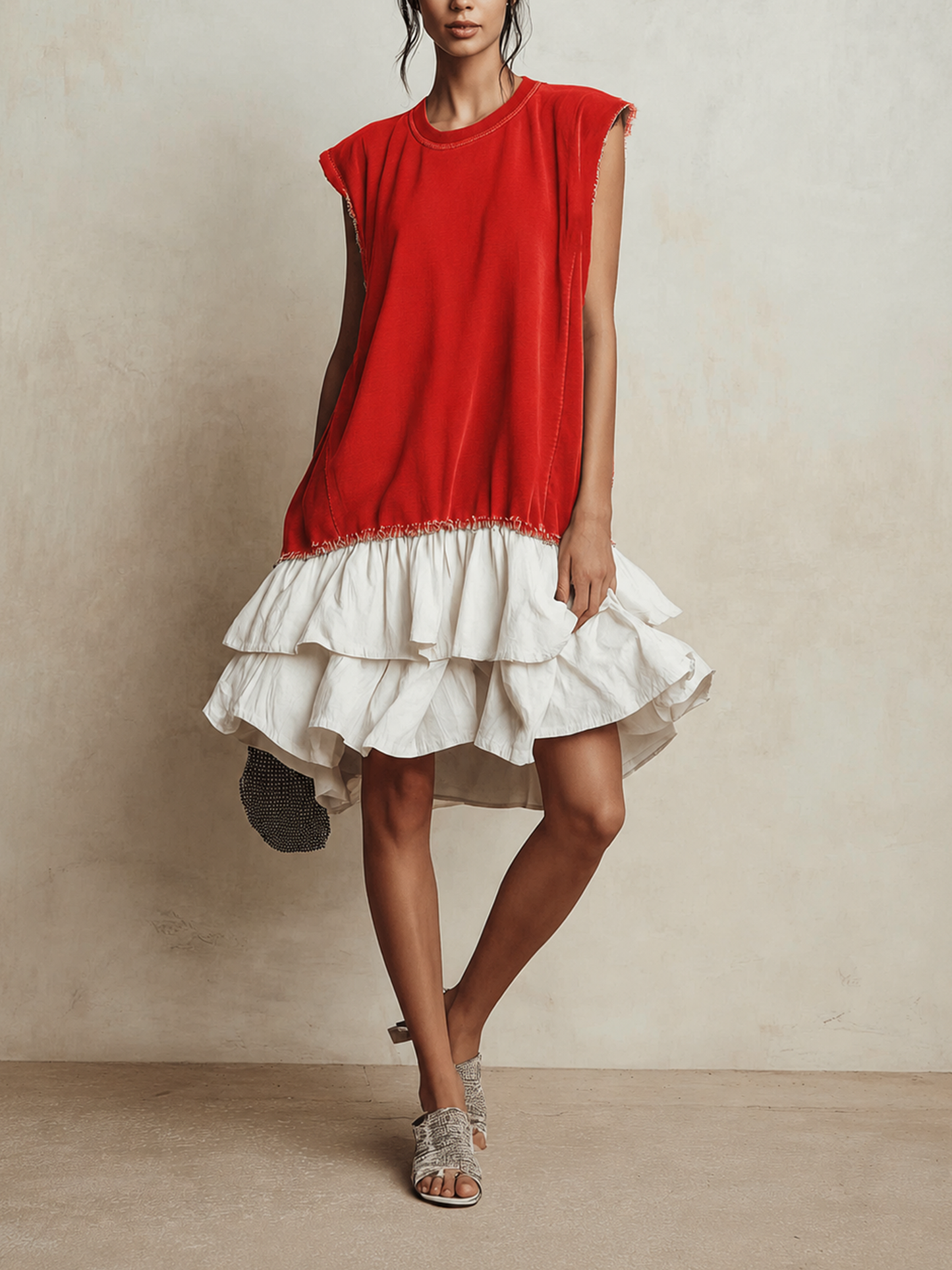 Ilaria - Robe décontractée color block, coupe ample, esprit vacances